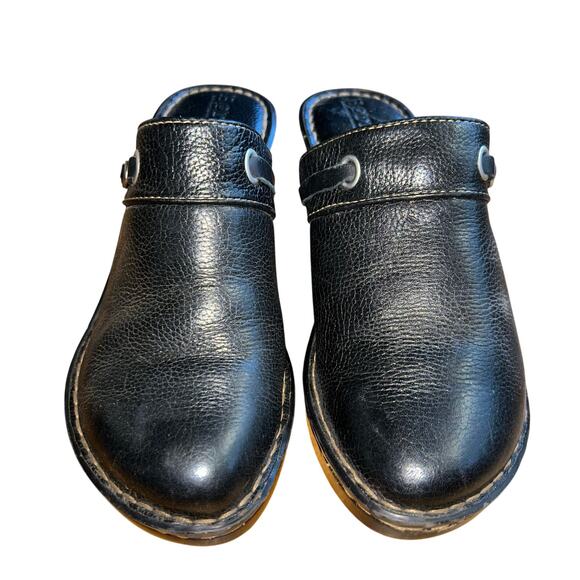 Born black leather slip-on clogs mules size 7 slip on - Picture 4 of 8